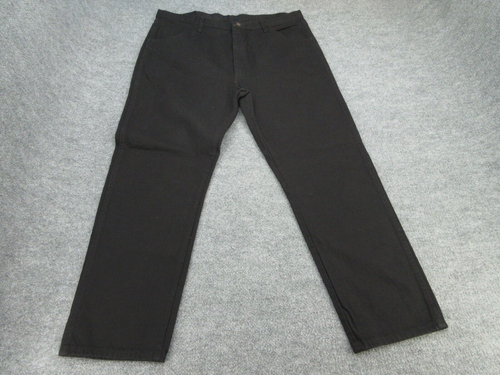 Rustler Pants Mens 40x30 Black Denim Jeans Straight Leg Casual Work Adult NEW