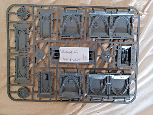 Necromunda Muri e Colonne B-Mechanicus Terreno-Sottoalveare-Mortalis-Warhammer 40k - Foto 2 di 2