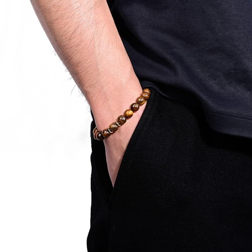 Handmade Hematite Bracelets 8MM Tiger Eye Triple Protection Adjustable Bracelcet - Picture 22 of 31