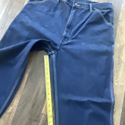 Roebucks Carpenter Jeans Men's W36 L32 Blue Sears Vintage 70s Made in USA - Picture 13 of 17