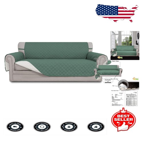Eleganter Mikrofaser Sofa Schonbezug mit elastischen Riemen - Haustier & Kind zugelassen