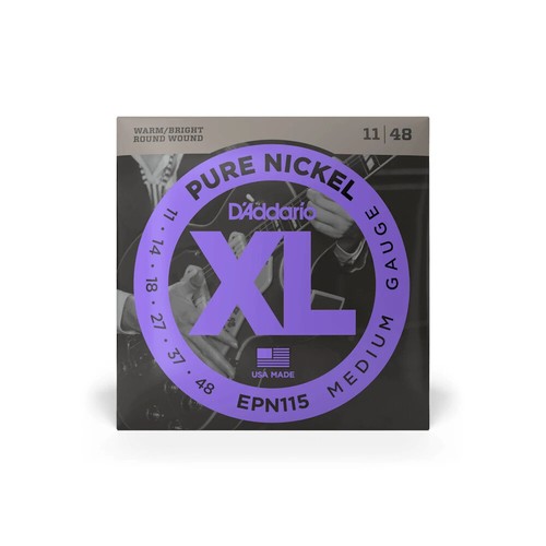 D'addario XL Pure Nickel 11-48 Medium Electric Guitar Strings - EPN115 - Picture 3 of 5