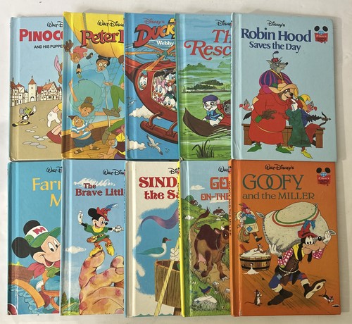 Vintage Lot Of 10 Disney’s Wonderful World of Reading Picture Books 80’s-90’s - Imagen 1 de 8