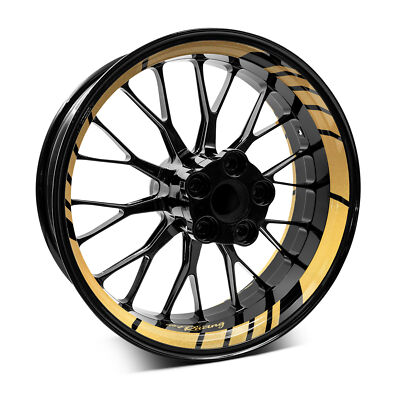 Felgenrandaufkleber GP-Design – Für 15–19 Zoll Felgen, Gold, Wasser- & UV-beständig – Made In Germany
