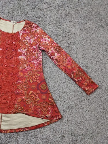 One World Blouse Womens Small Floral Tunic Long Sleeve - Picture 2 of 10