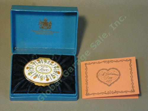 Bilston & Battersea 1977 Halcyon Days Valentines With My Love Enamel Trinket Box - Picture 8 of 8
