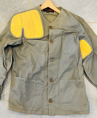 1970s 10-x Americas Finest Sport Clothing Khaki Hunting Jacket with Patches L 44 - Picture 2 of 14