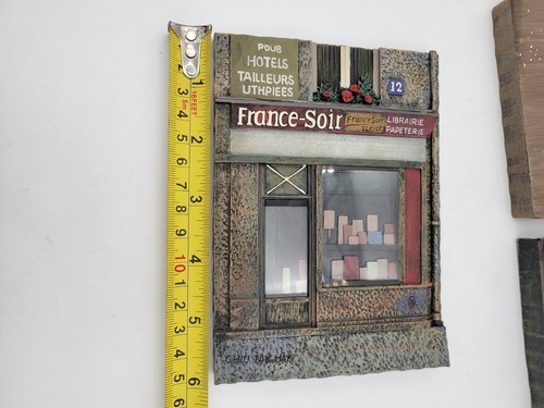 Set of 4 Chiu Tak Hak 3-D Resin Wall Plaques French Shop Fronts - 第 8/9 張圖片