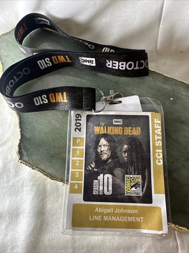 San Diego Comic Con 2019 Anime Cosplay 4 días PASS The Walking Dead cordón - Imagen 1 de 3