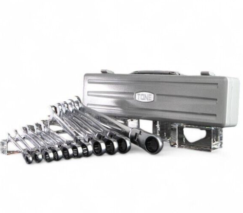TONE RMFQ110 Oszillierende Schnell Ratsche Gläser Schraubenschlüssel Set 11-teilig Silber - Bild 2 von 10