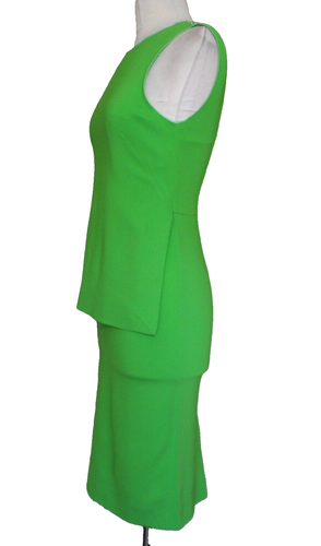 Sportmax Max Mara Shift Dress Size 4 Women Green Sleeveless - Picture 2 of 8
