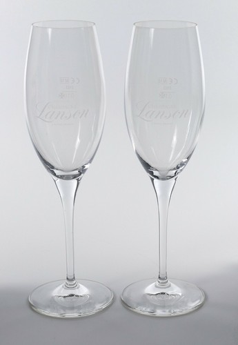 2 x Lanson Champagner Glas 0,1 l Stielglas Flute Kristallglas Spiegelau Bar 8308 - Bild 2 von 5