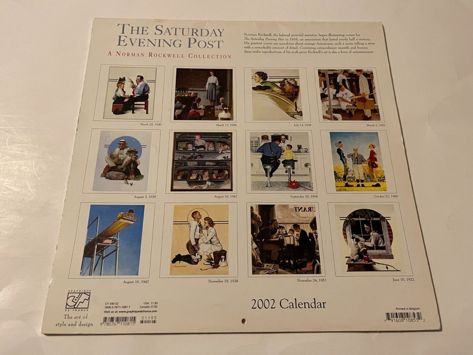 2002-the-saturday-evening-post-calendar-by-norman-rockwell-ebay