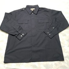 5.11 Tactical Shirt Mens XL Blue Pockets Long Sleeve Utility Button-Up Rip Stop