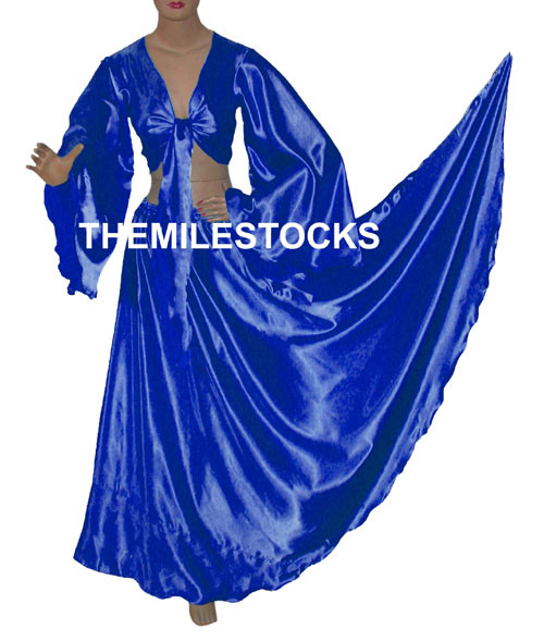 TMS CORAL Chiffon Skirt Top Belly Costume Tribal Dress ROBE JUPE Dance EHS CST1