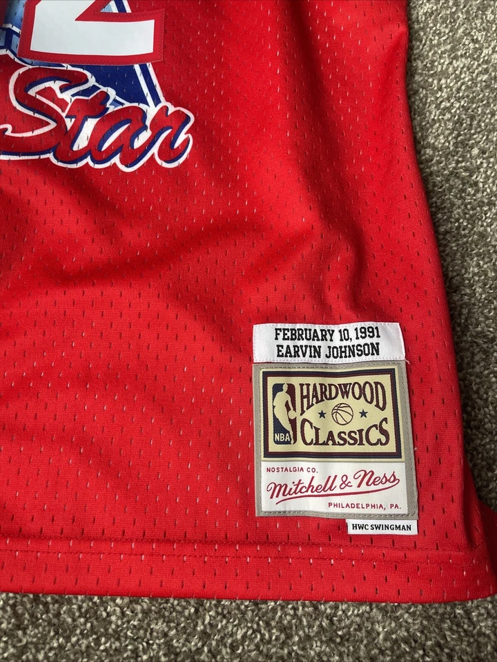 Nueva Camiseta Mitchell & Ness 1991 Earvin Johnson All Star 32 Magic Johnson Talla L Foto 2 de 4