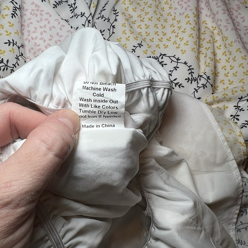 Pink Lily Peasant Blouse M Yellow Patchwork Chiffon Top Elastic Neck Waist - Picture 9 of 10