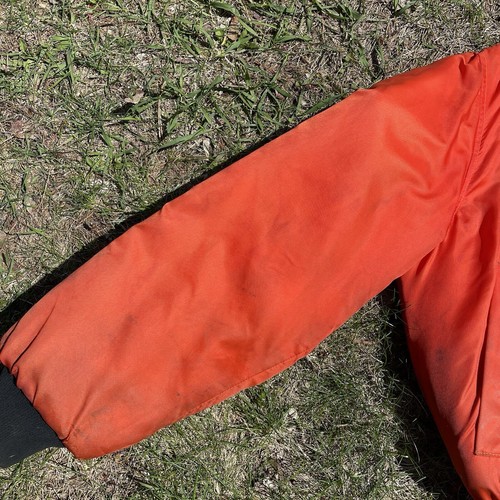 US Coast Guard Vintage Industrial Floatation Jacket Size XL Orange Model IFJ-75 - Picture 3 of 21