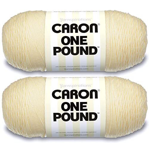 One Pound Cream Yarn - 2 Pack of 454g/16oz - Acrylic - 4 Medium Worsted - 812... - Bild 1 von 10