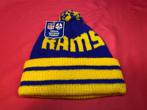 Vintage 70s 80s NFL Los Angeles Rams Beanie Toque Cap New Old Stock NOS - Picture 1 of 5