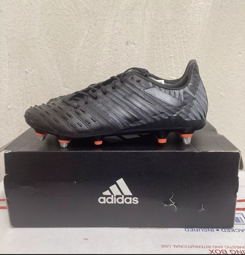 ADIDAS PREDATOR MALICE CONTROL SOFT GROUND ( BLACK ) RUGBY CLEATS 8.5 ( F36360)