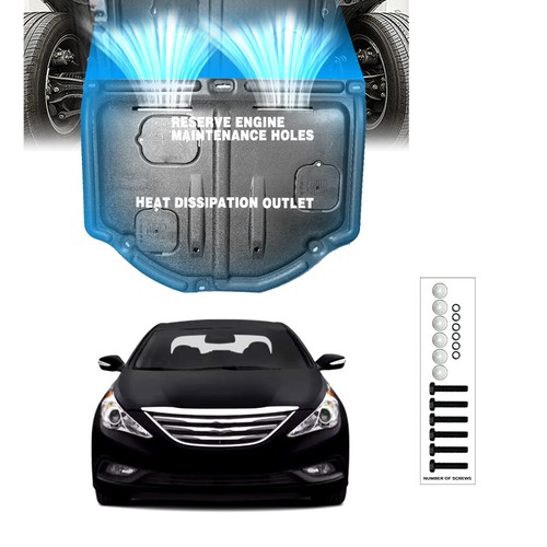 Fit For Hyundai sonata 11-14 black Front Engine Splash Shield Under Cover 1PC - Bild 8 von 14