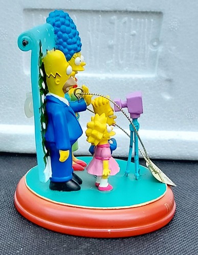 Simpsons Bradford Christmas Ornament Illuminated Homer Marge w/Certification Set - Picture 18 of 22