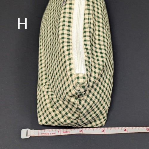 Selbstgemachte Stoff Kosmetiktasche gefüttert Reißverschlusstasche rechteckig klein Handarbeit - Bild 40 von 66
