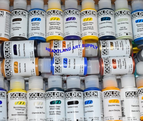 GOLDEN FLUID ACRYLICS-BUY 5 Colors, GET 1 FREE- 1 oz Bottles - Brand new SEALED - Picture 74 of 160
