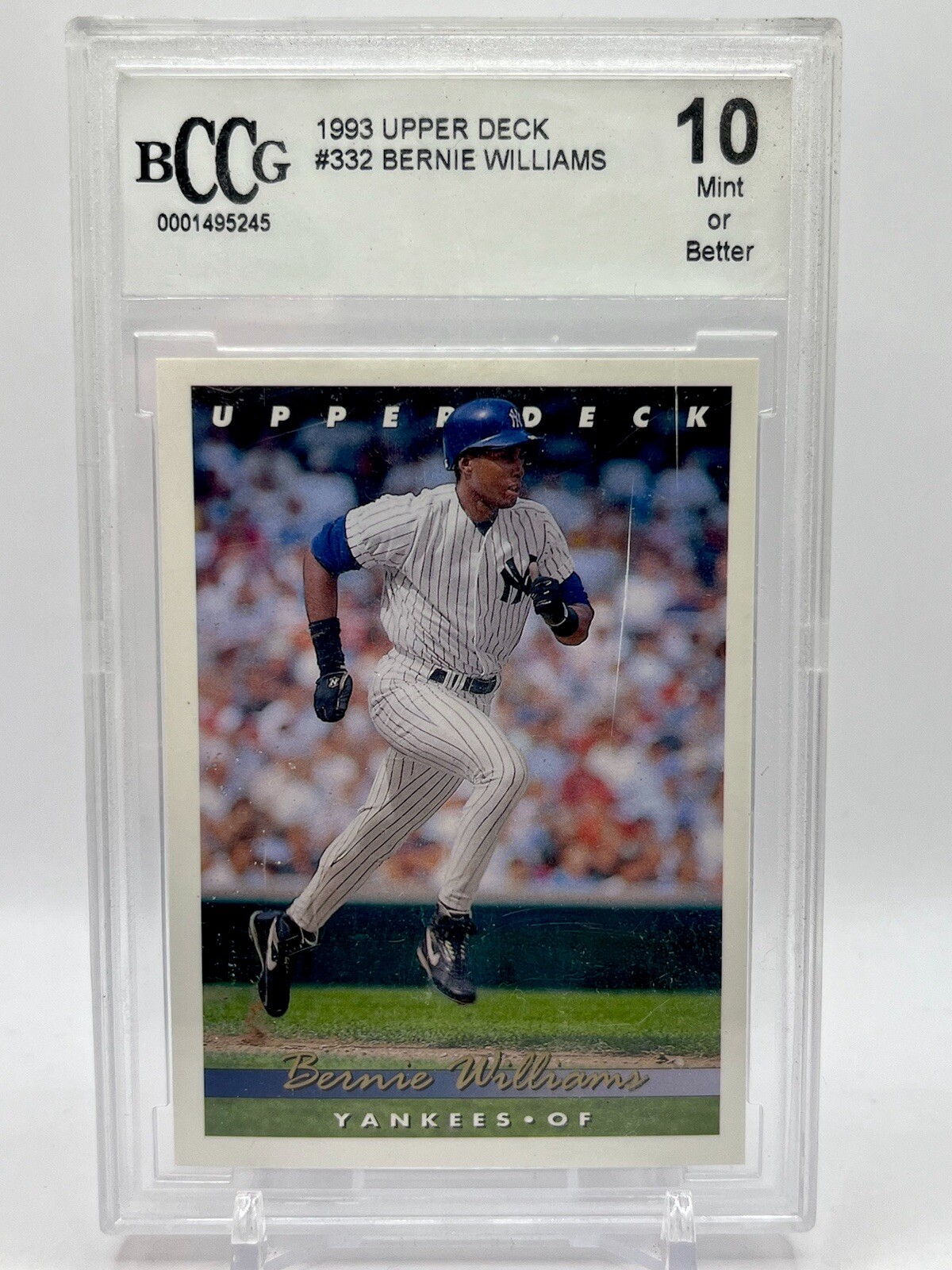Bernie Williams 1993 Upper Deck New York Yankees #332 BCCG 10