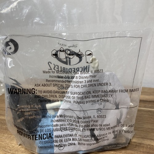 McDonald’s 2018 Incredibles 2 Frozone #6 Happy Meal Toys Unopened - Picture 5 of 5
