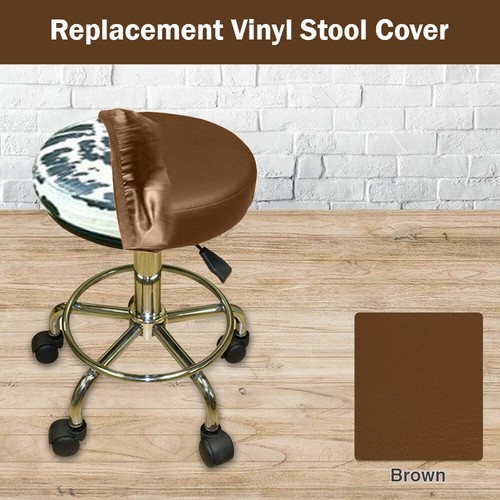 Bar Stool Seat Cover 19" Round Replacement Vinyl STAPLE ON, Pub, Office, Kitchen - Picture 21 of 30
