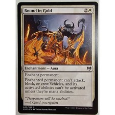 MTG Magic The Gathering Bound In Gold Kaldheim Enchantment Aura 005/285