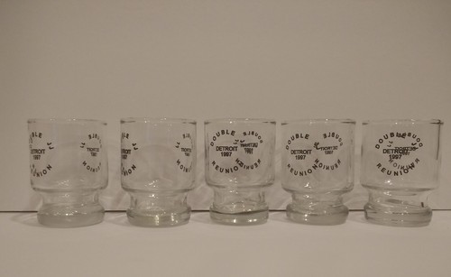 vtg Double JJ Detroit Resort Rothbury Michigan Shot Glasses Reunion Michigan MI - Picture 5 of 6