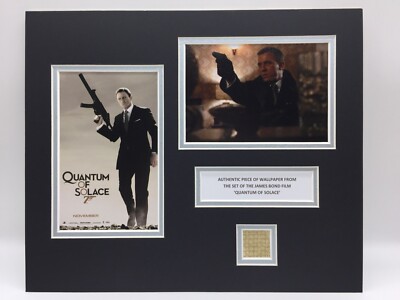 RARE James Bond Quantum Of Solace Wallpaper Set Prop Swatch Display + COA 007