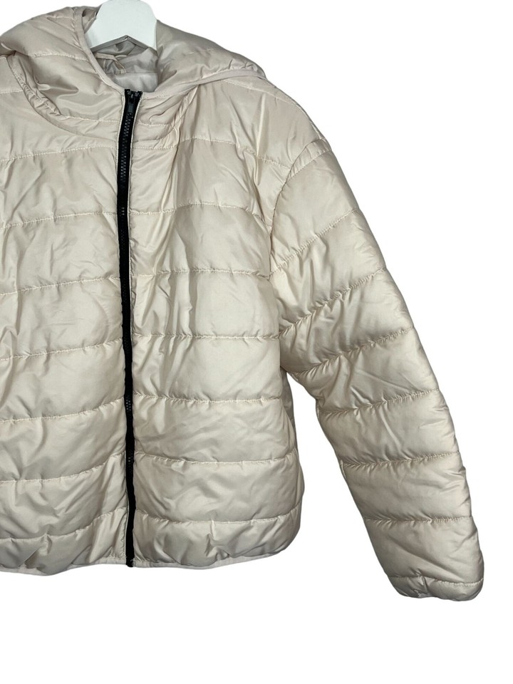 Wild Fable Jacket Womens Puffer Size Large Cream Fall Outerwear Coat