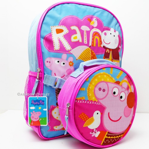 Peppa Pig Large School Backpack 16" w/ Detachable Lunch Bag for Girls Gift New - Bild 3 von 7