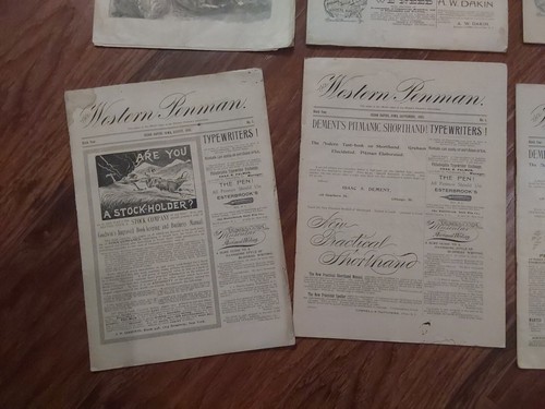 The Western Penman 11 Issues 1891-1893 Penmanship Calligraphy Free Ship - Picture 7 of 15