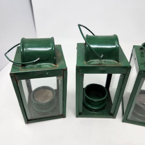 5 linternas verdes vintage para velas marca Pacific Rim - Imagen 6 de 11