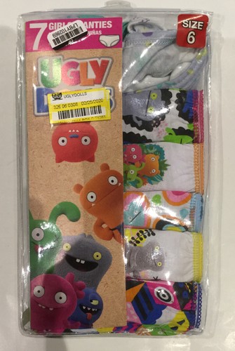 Handcraft Ugly Dolls Little Girls Classic Cotton Panties Pack Of 7 Size 6 NWT