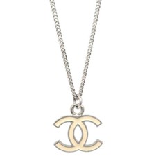 Chanel CC Chain Necklace Pendant Silver 07V 153610