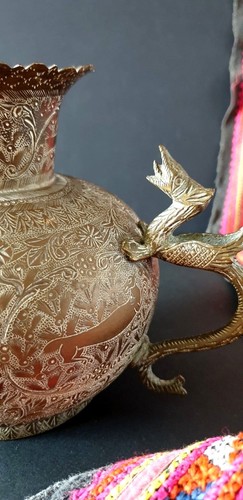 Old Northern India / Tibetan Bronze / Brass Wine Ewer …beautiful collection piec - Bild 5 von 12