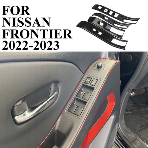Carbon Fiber Style Window Lift Switch Panel Cover Trims For Nissan Frontier - Picture 1 of 8