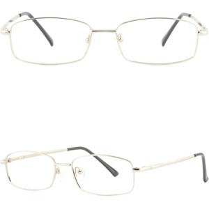 Vollrand Herren Damen Brillengestell Gestell Metall Oval Brille Fassungen Bronze