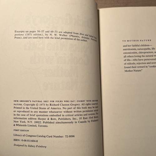Dick Gregory's Natural Diet for Folks Who Eat: Cookin' w Mother Nature 1st ed - Picture 8 of 12