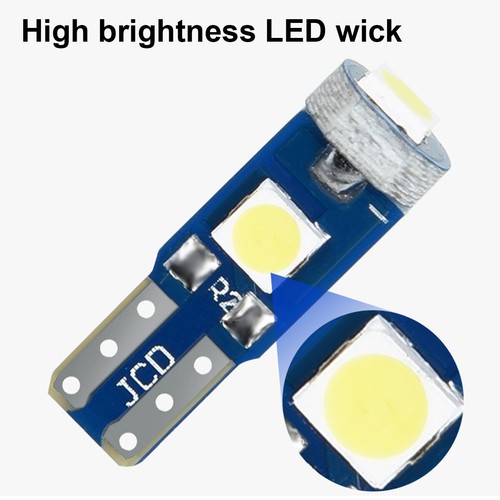 10X T5 Led Bulb Car Lights License Lamp Motorcycle Dashboard Light Auto 3smd 12v - Picture 6 of 16