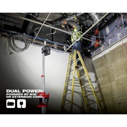 Milwaukee Dual Power LED Tower Light 18V Li-Ion Cordless w/ (2) 6.0Ah Batteries - Picture 7 of 8