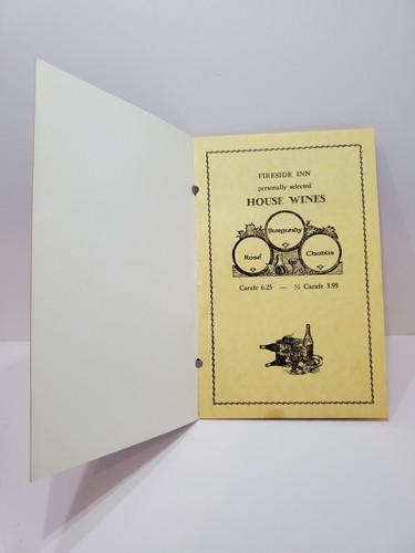 Vintage Fireside Inn Restaurant Encino California Wine List Menu - Rare - Picture 3 of 10