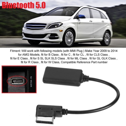 For Mercedes Bluetooth Music Adapter Streaming Cable Media Interface Lead iPhone - Picture 3 of 20