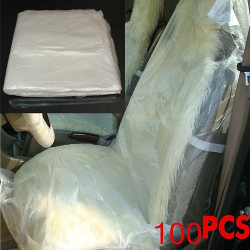Fundas protectoras de asiento de coche de plástico transparente desechables Universa valet mecánico 100p - Imagen 3 de 7